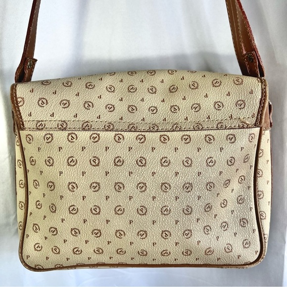 POLLINI LEATHER BROWN TAN BAG VINTAGE CROSSBODY BAG MEDIUM  BAG - Picture 8 of 16